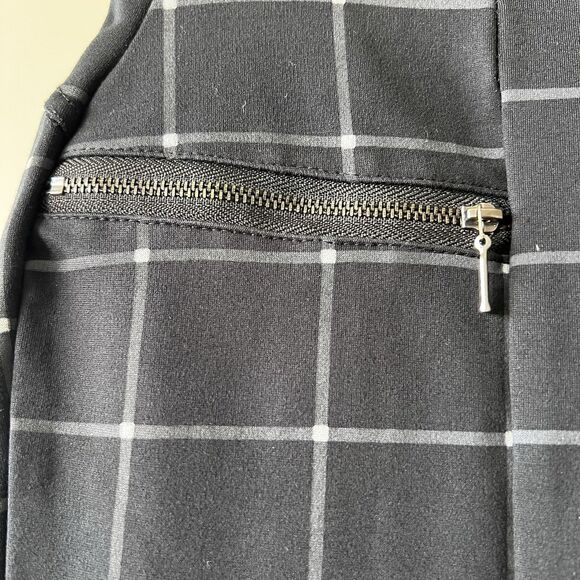 Lark + Grey Checkered Bootcut Pants Women Large Pull On Career Office Workwear - Picture 5 of 12